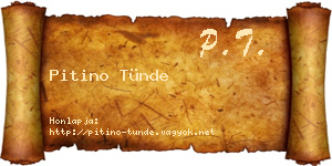 Pitino Tünde névjegykártya
